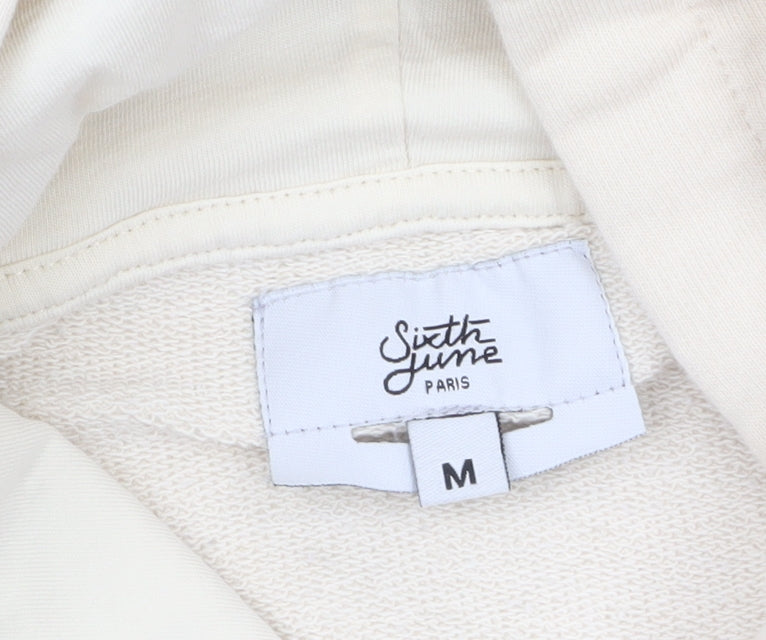 Mens UK Size M Sixth June Beige Pullover Hoodie
