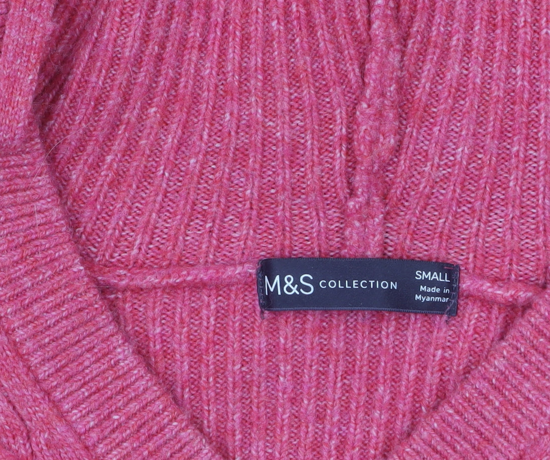 Womens UK Size S Marks and Spencer Pink Pullover Jumper
