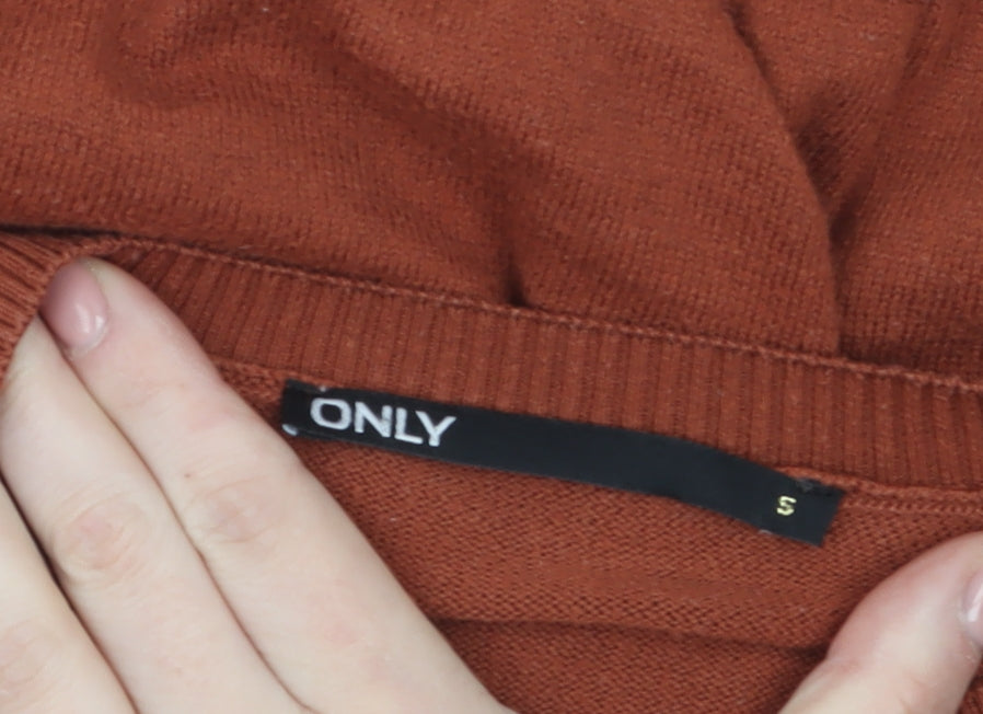 Additional view of Only Women's Brown Knit Crew Neck jumper, size S