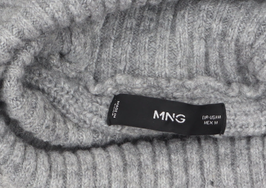 Womens UK Size M Mango Grey Pullover Jumper
