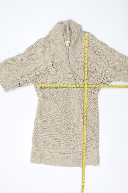 Womens UK Size M Monsoon Beige Cardigan Jumper