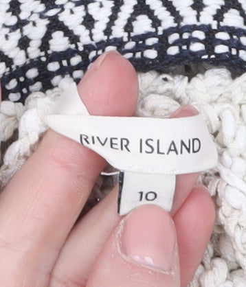 Womens UK Size 10 River Island Ivory Pullover Jumper