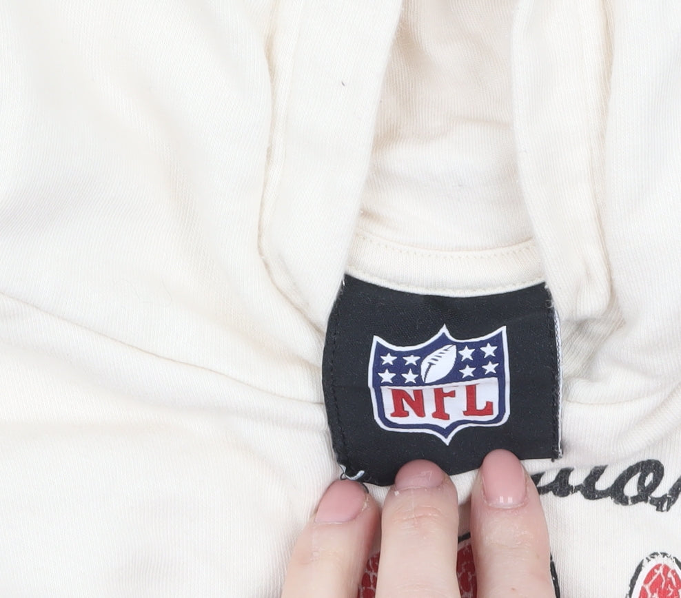 Girls UK Size 13-14 Years NFL Beige Pullover Hoodie