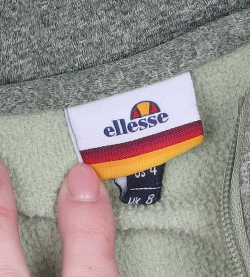 Womens UK Size 8 ellesse Green Full Zip Hoodie