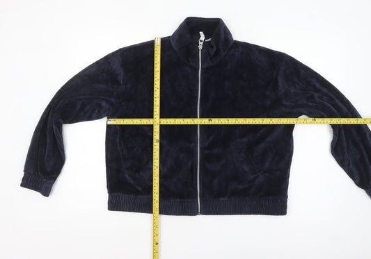Womens UK Size 16 H&M Blue Bomber Jacket