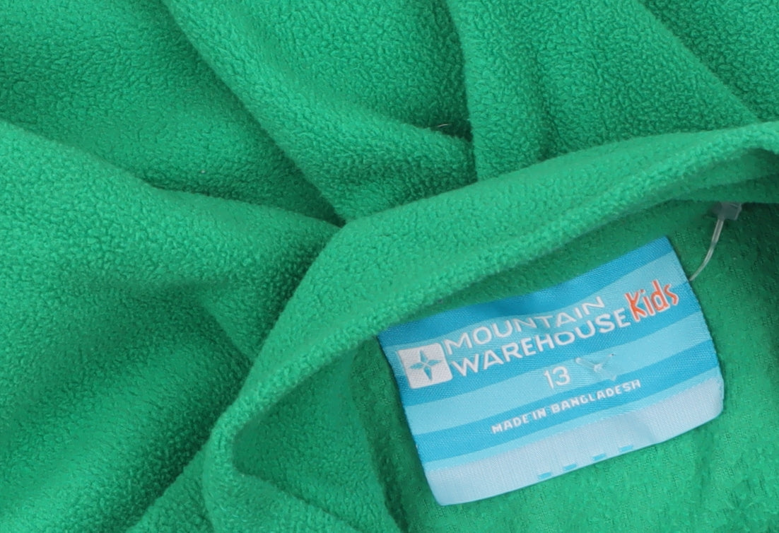 Additional view of Mountain Warehouse Kids Green Fleece 1/2 Zip Sweatshirt boys’ 13 years