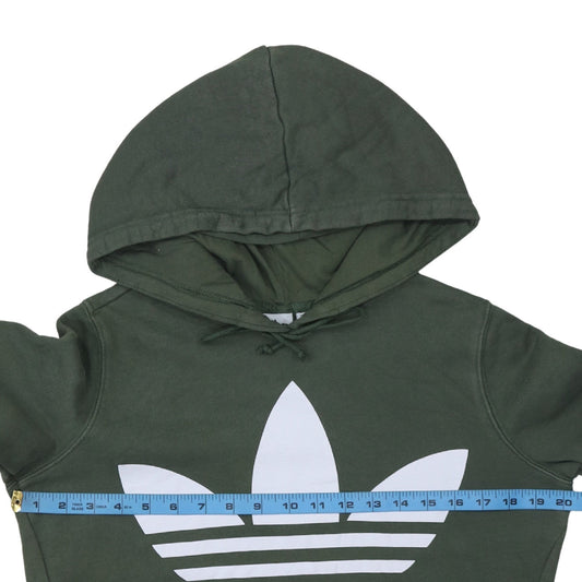 Womens UK Size 10 adidas Green Pullover Hoodie