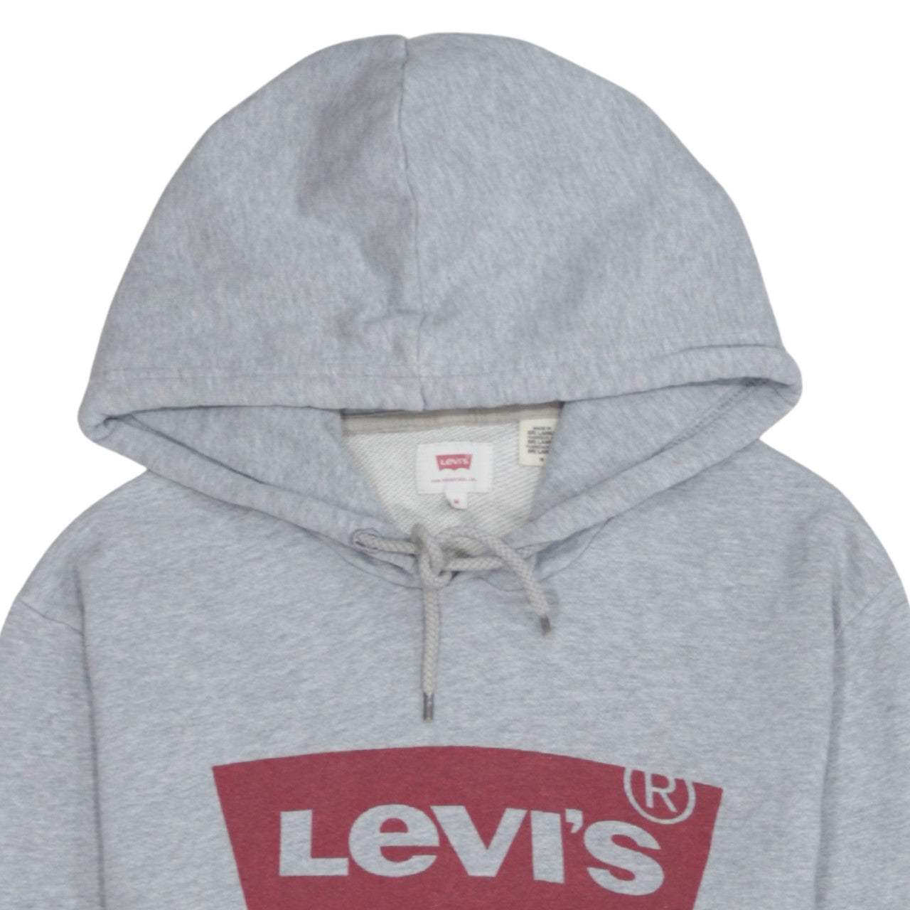 Mens UK Size M Levi's Grey Pullover Hoodie