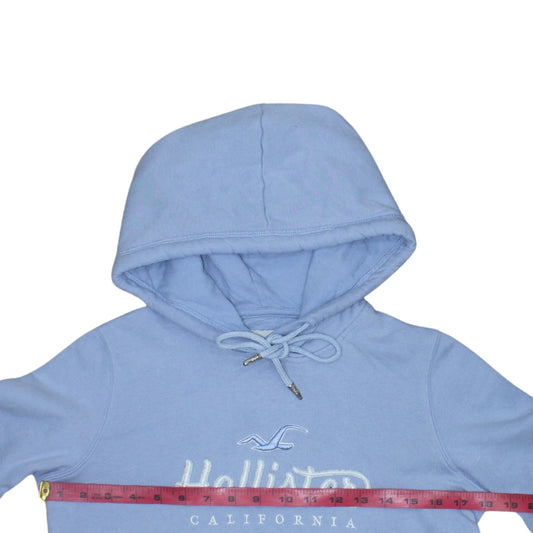 Womens UK Size XS Hollister Blue Pullover Hoodie