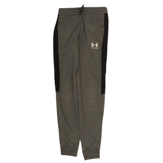 Under Armour Boys Grey Jogger Trousers Size M Elastic Waist Sportswear