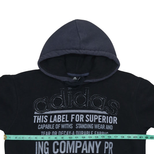 Mens UK Size M adidas Black Pullover Hoodie