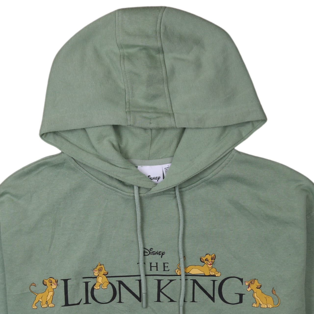 Womens UK Size L Disney Green Pullover Hoodie