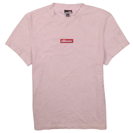 Womens UK Size 10 ellesse Pink Basic T-Shirt