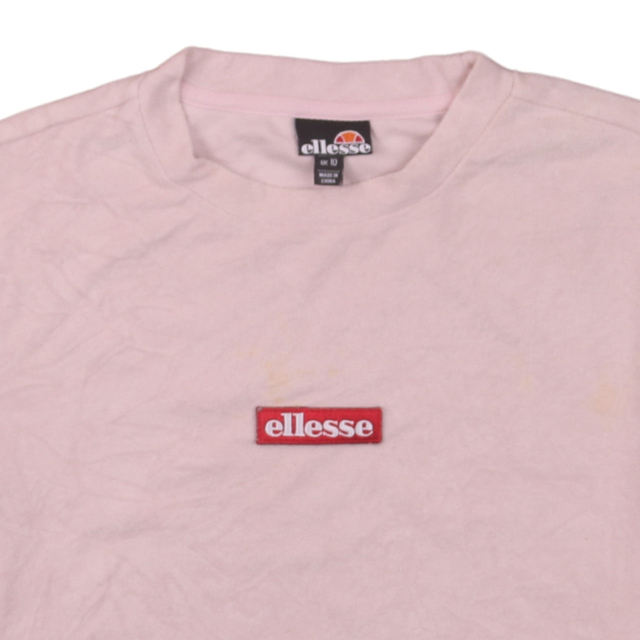 Womens UK Size 10 ellesse Pink Basic T-Shirt