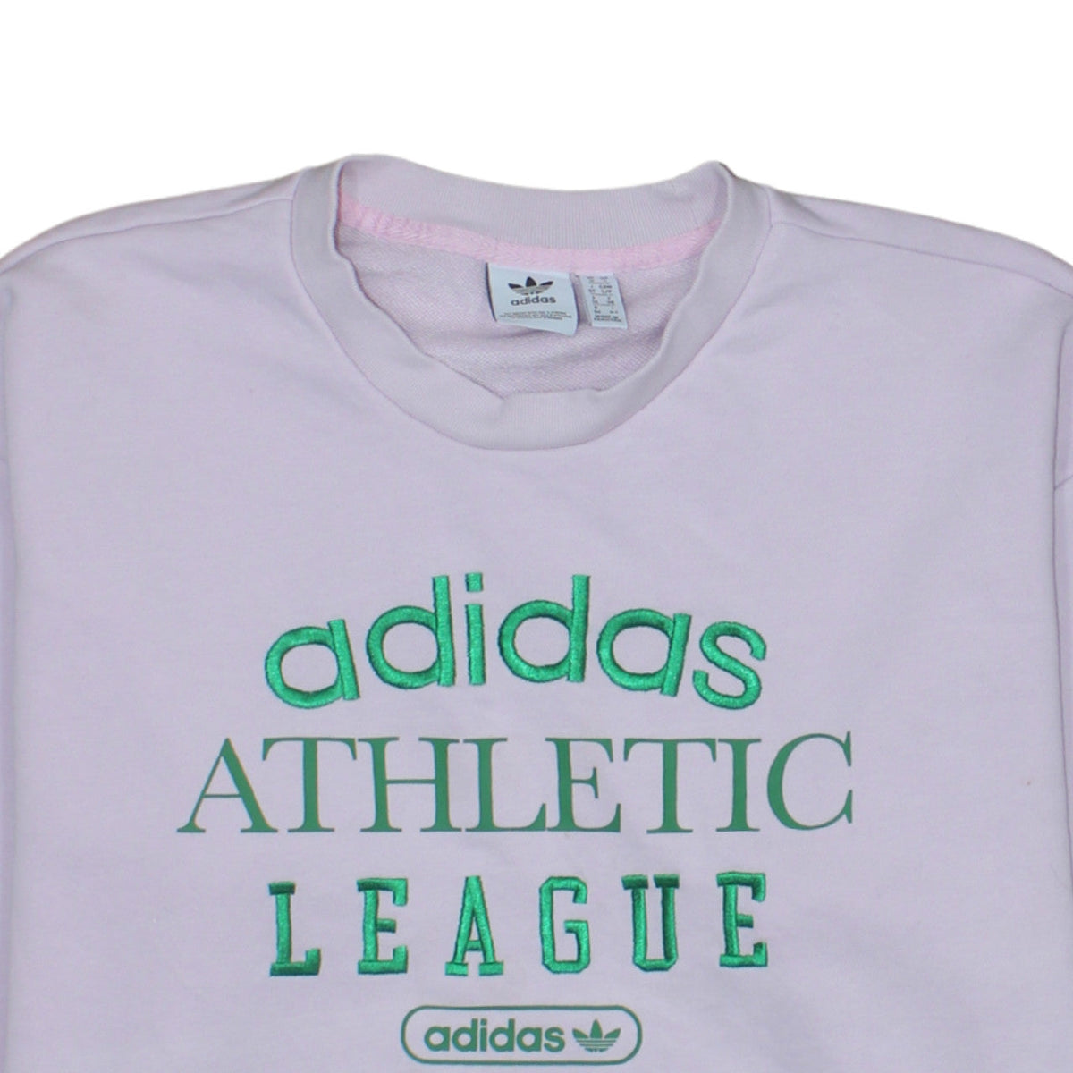 Additional view of Adidas Women White Athletic League Sweatshirt UK 10 Crew Neck