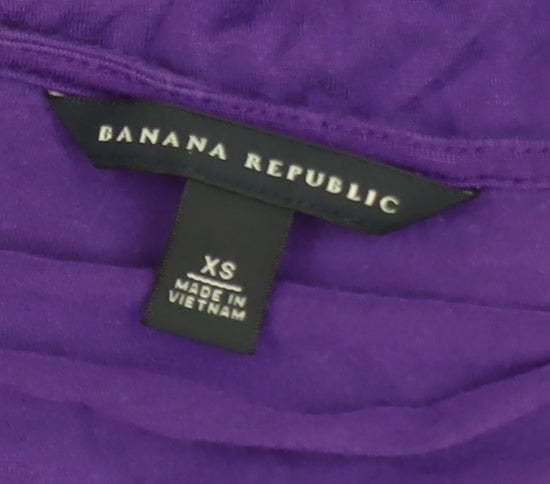 Womens UK Size XS Banana Republic Purple Wrap Blouse