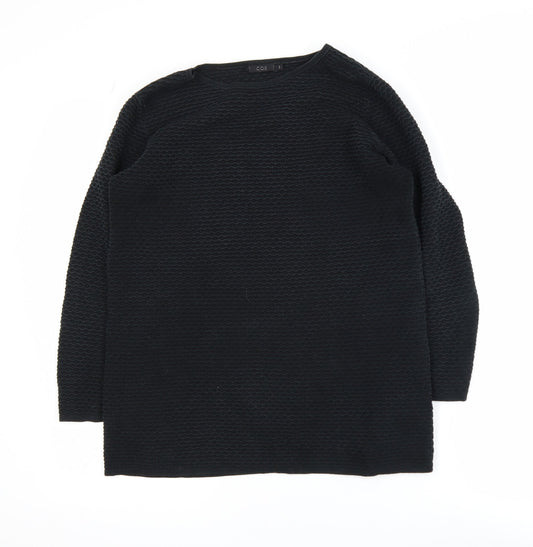 Womens UK Size XS COS Black Pullover Jumper