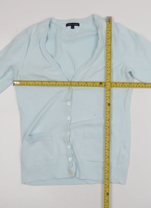 Womens UK Size S Tommy Hilfiger Blue Cardigan Jumper