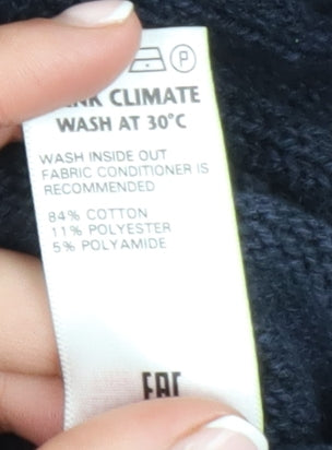 Mens UK Size M Marks and Spencer Blue Pullover Jumper