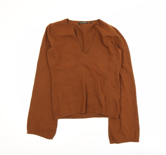 Womens UK Size M DKNY Jeans Brown Pullover Jumper