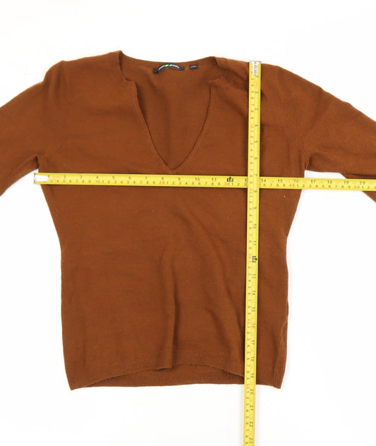 Womens UK Size M DKNY Jeans Brown Pullover Jumper
