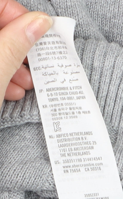 Womens UK Size XS Hollister Grey Cardigan Jumper