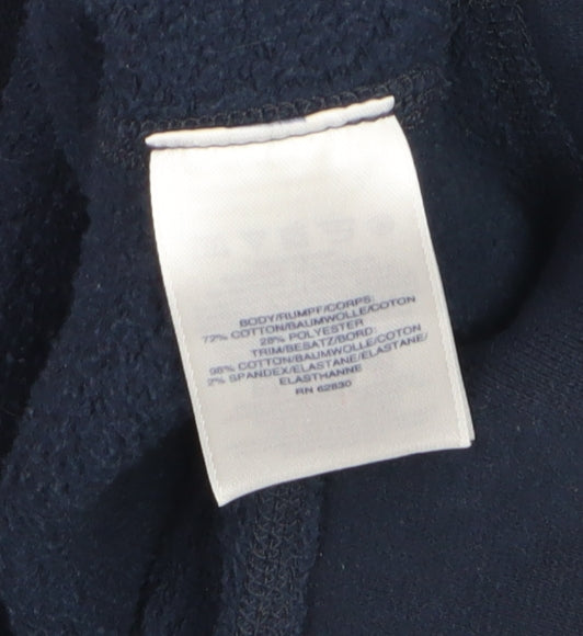 Mens UK Size M Lands' End Blue 1/2 Zip Sweatshirt