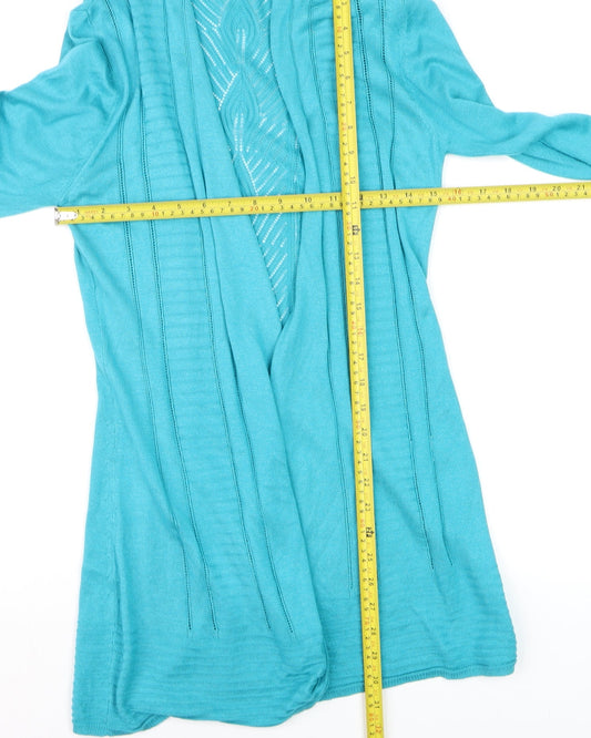 Womens UK Size L Marks and Spencer Blue Cardigan Jumper