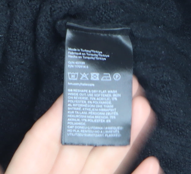 Womens UK Size 12 H&M Black Pullover Jumper