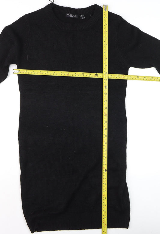 Womens UK Size 8 Brave Soul Black Pullover Jumper