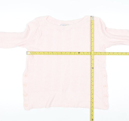 Womens UK Size 12 Marks and Spencer Pink Pullover Jumper