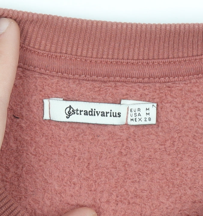 Womens UK Size 12 Stradivarius Pink Pullover Sweatshirt
