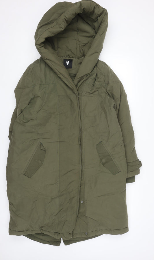 Womens UK Size 12 Very Green Puffer Jacket