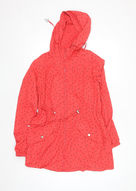 Womens UK Size 10 Papaya Weekend Red Anorak Coat