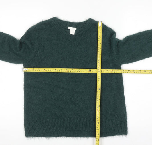 Womens UK Size XS H&M Green Pullover Jumper