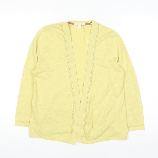 Womens UK Size 8 White Stuff Yellow Cardigan Jumper