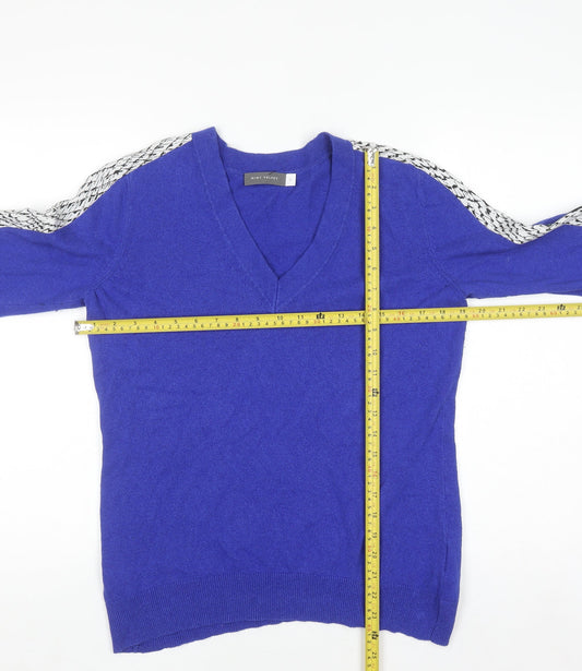 Womens UK Size M Mint Velvet Blue Pullover Jumper