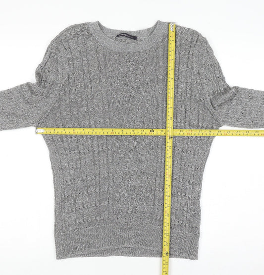 Womens UK Size 18 Marks and Spencer Silver Pullover Jumper