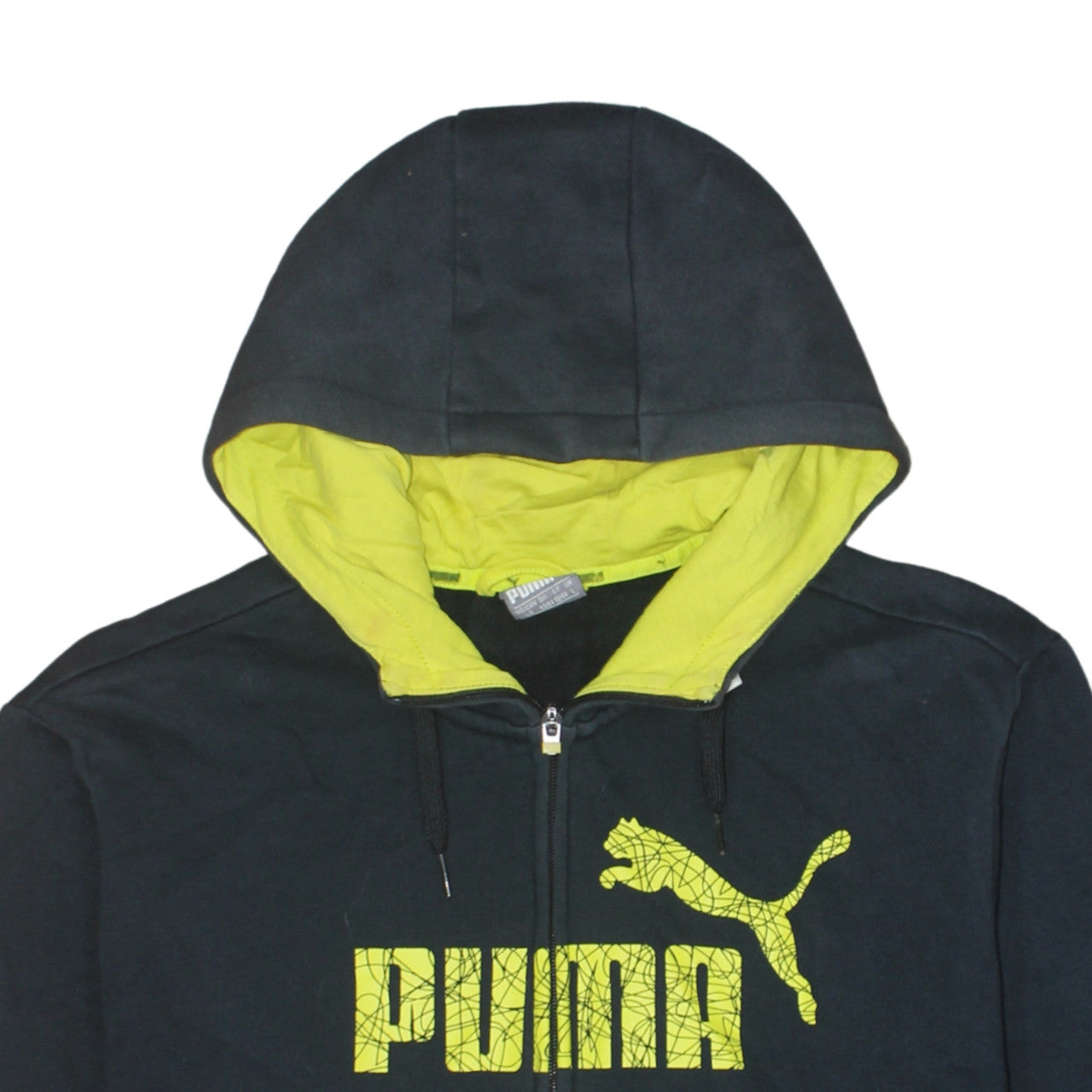 Mens UK Size L PUMA Black Full Zip Hoodie