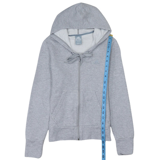 Womens UK Size 12 adidas Grey Full Zip Hoodie