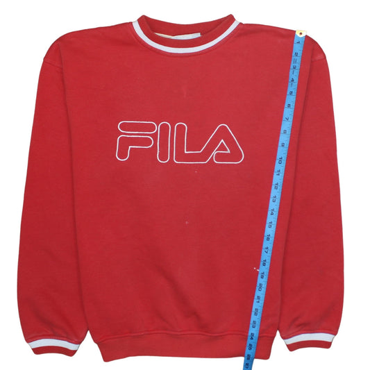 Mens UK Size S FILA Red Pullover Sweatshirt