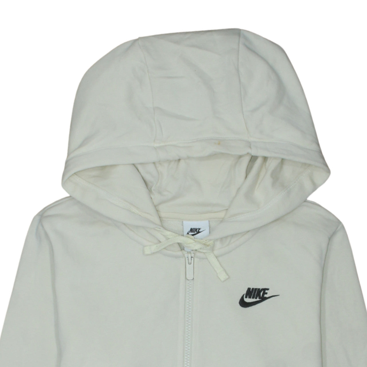 Womens UK Size S Nike Beige Full Zip Hoodie
