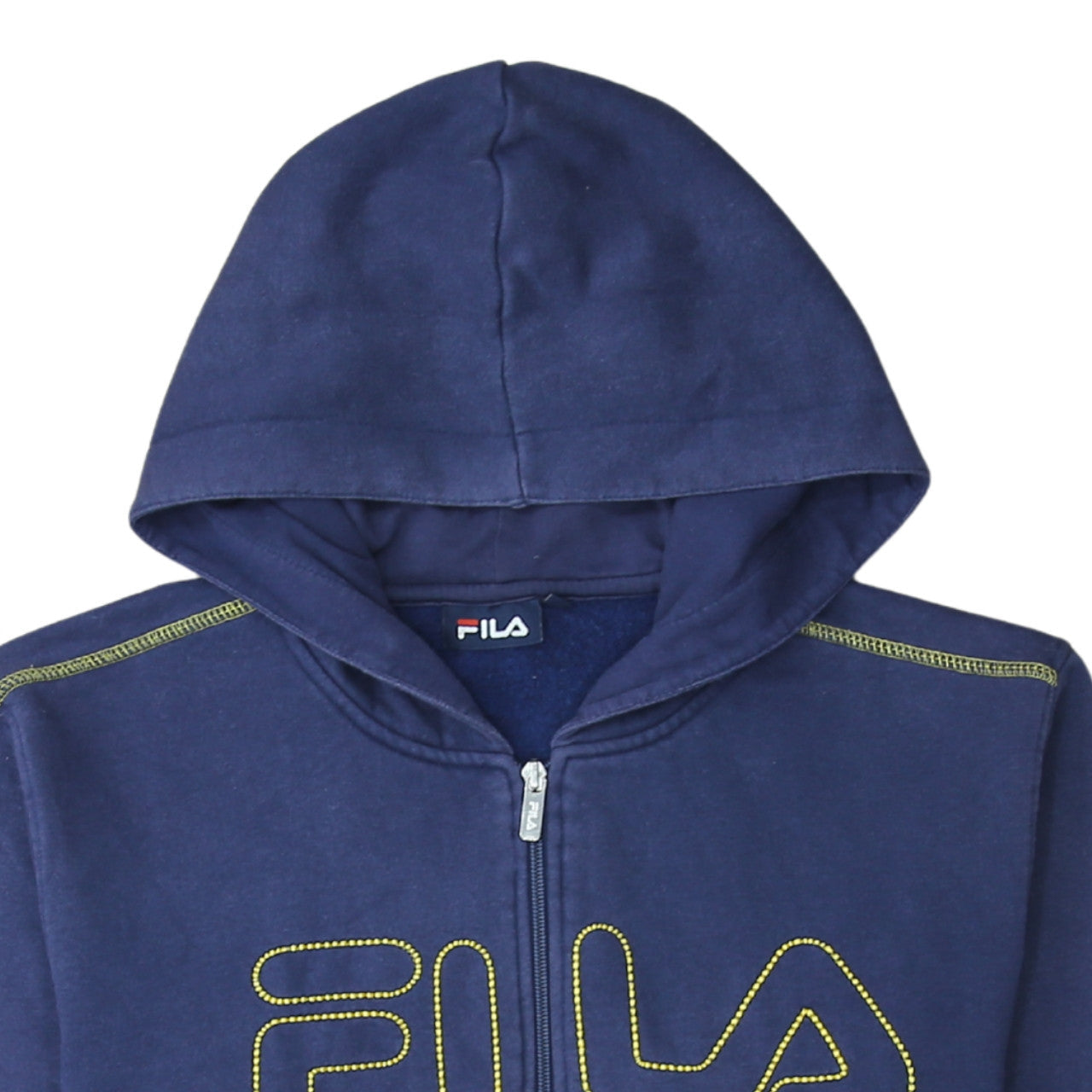 Mens UK Size L FILA Blue Full Zip Hoodie
