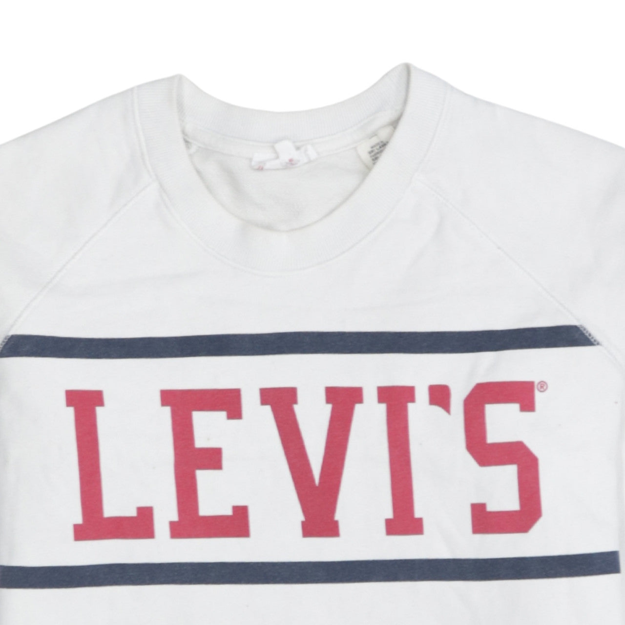 Mens UK Size M Levi's White Pullover Sweatshirt
