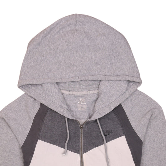 Womens UK Size L Nike Grey Full Zip Hoodie