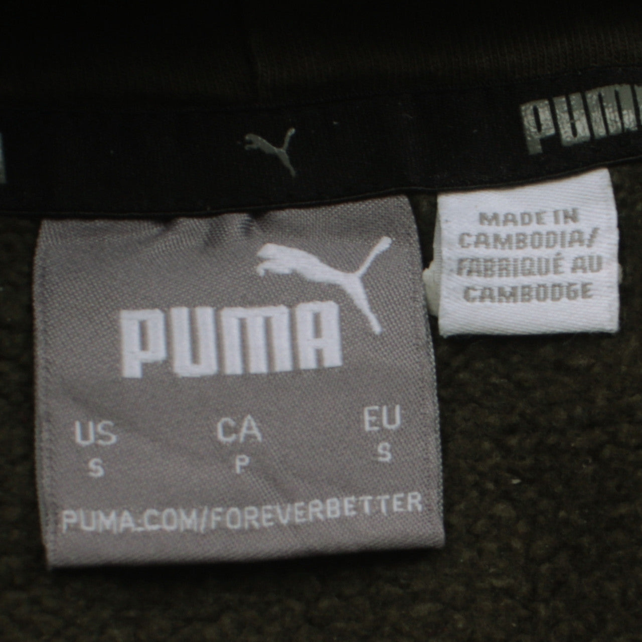 Mens UK Size S PUMA Green Pullover Hoodie