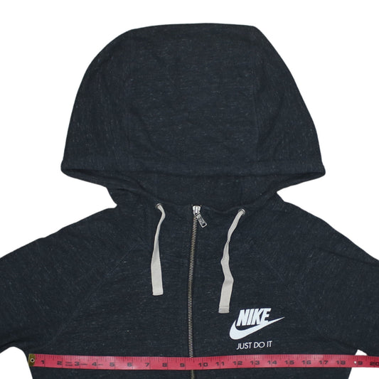 Womens UK Size XS Nike Black Full Zip Hoodie