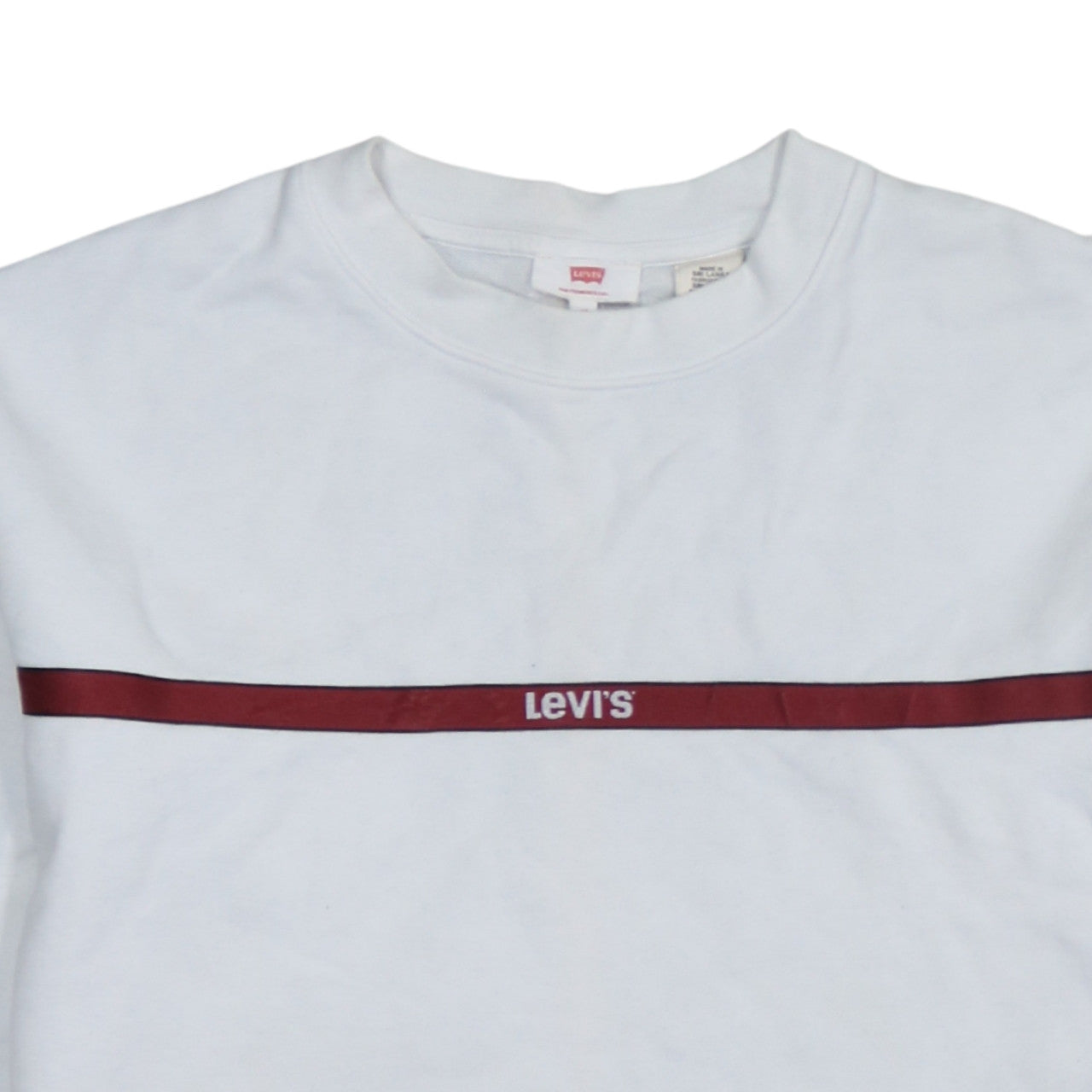 Womens UK Size XS Levi's White Pullover Sweatshirt