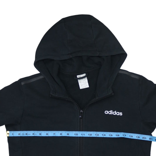 Mens UK Size M adidas Black Full Zip Hoodie