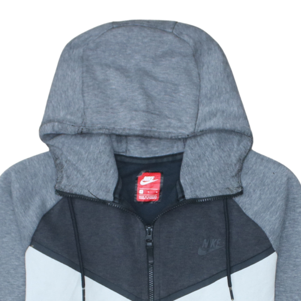 Mens UK Size M Nike Grey Full Zip Hoodie